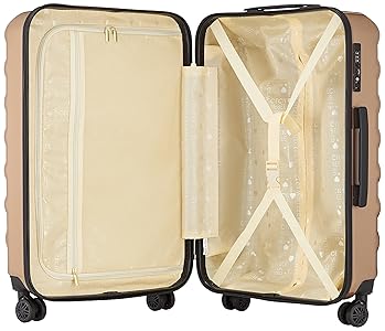 セシルマクビーCECIL McBEE Lサイズ キルト風キャリーケース ゴールド セシルマクビー CECIL McBEE Lサイズ キルト風キャリーケース